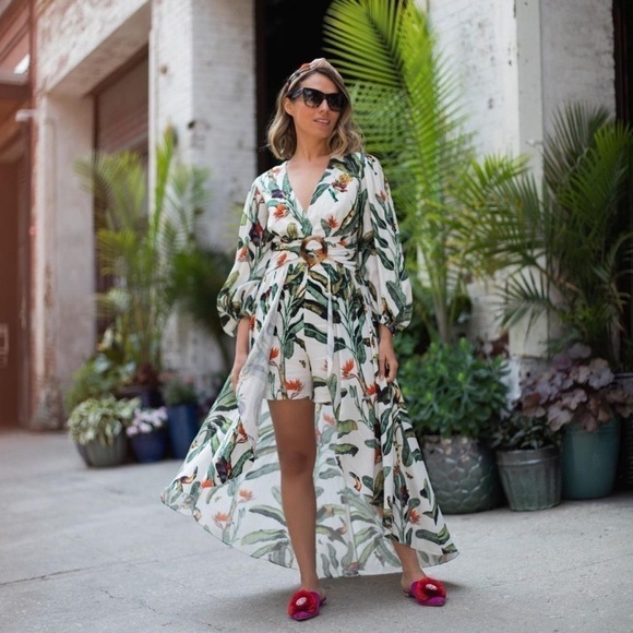 PatBO Tropical Hi-Low Romper 6 - Picture 4 of 13